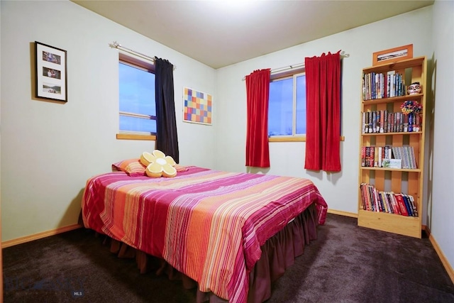 bedroom featuring carpet