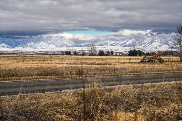 property view of mountains with a rural view