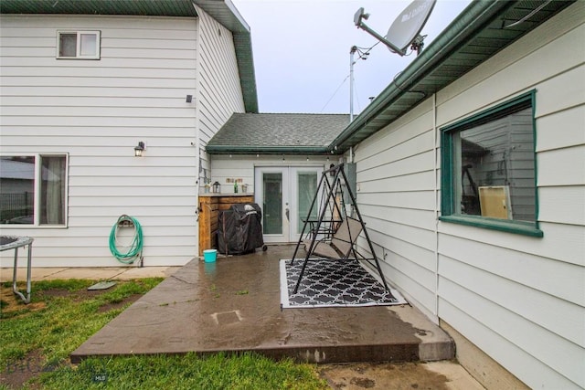 exterior space with french doors