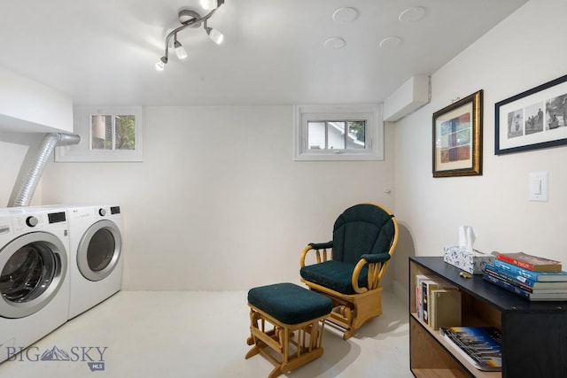 laundry area featuring washer and dryer