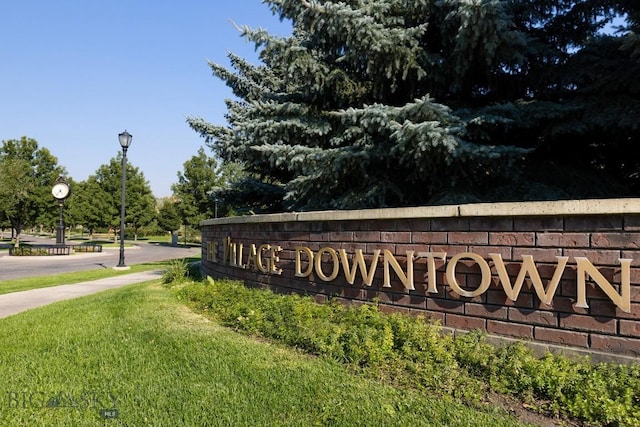 view of community sign