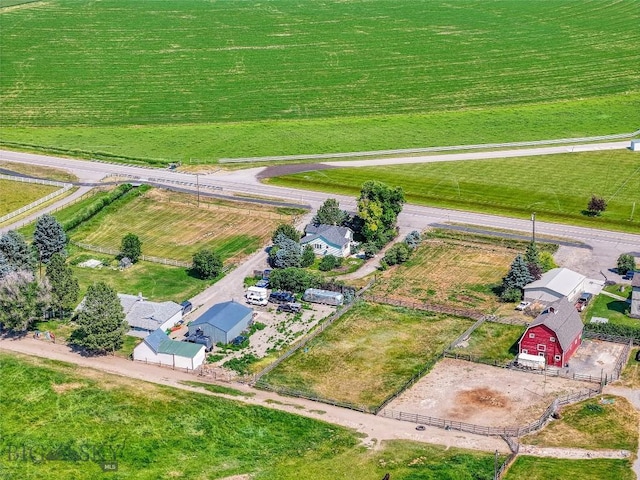 drone / aerial view featuring a rural view