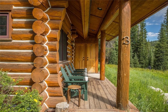 view of wooden terrace