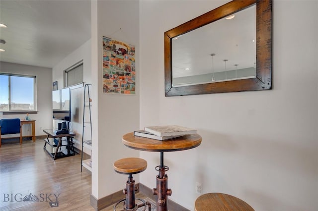 interior space featuring hardwood / wood-style floors