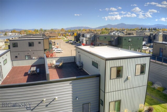 exterior space with a mountain view