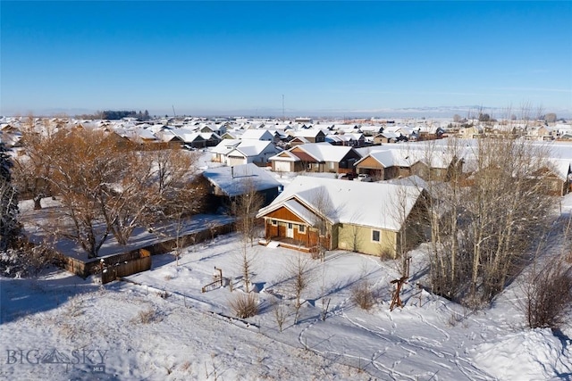 view of snowy aerial view