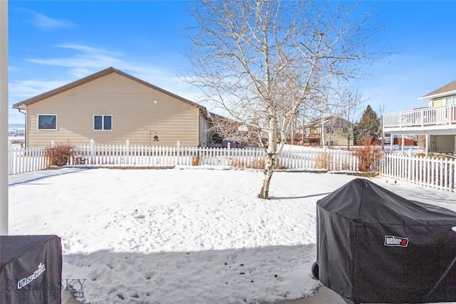 view of snowy yard