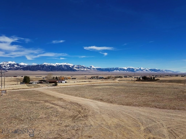 mountain view with a rural view