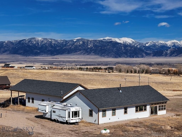 mountain view with a rural view