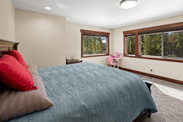 view of carpeted bedroom