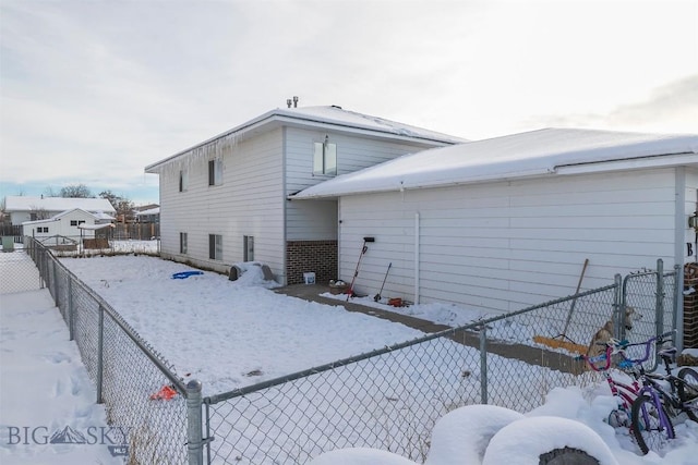 view of snowy exterior