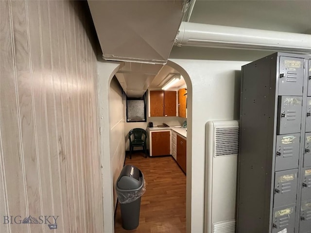 kitchen with light wood-type flooring