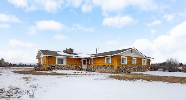77 First Rd, Whitehall, MT 59759 - view of front of house featuring stone siding
