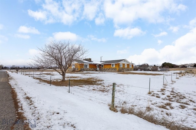 view of snowy yard