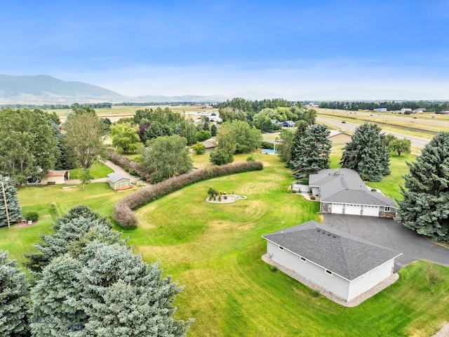 bird's eye view featuring a mountain view