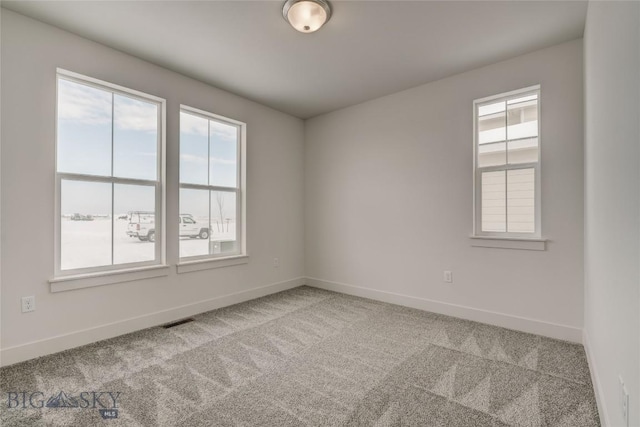 view of carpeted empty room