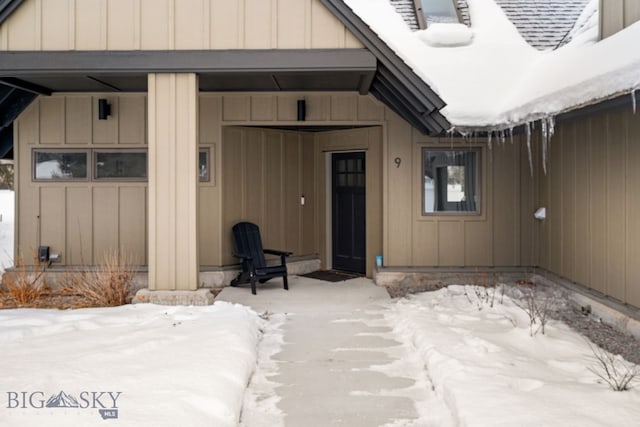 9 Park Plaza Rd, Bozeman, MT 59715 - view of snow covered property entrance