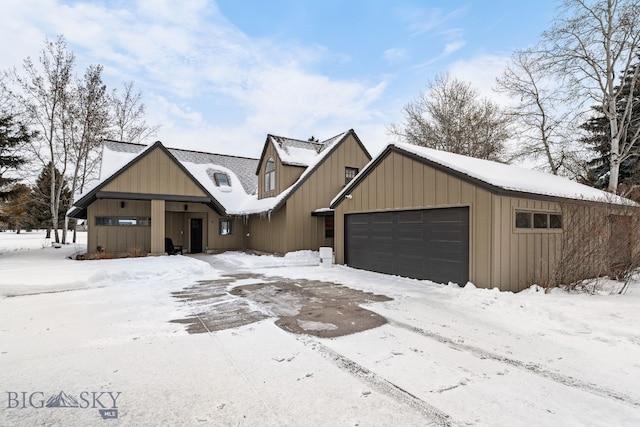 9 Park Plaza Rd, Bozeman, MT 59715 - view of front of property featuring a garage and board and batten siding