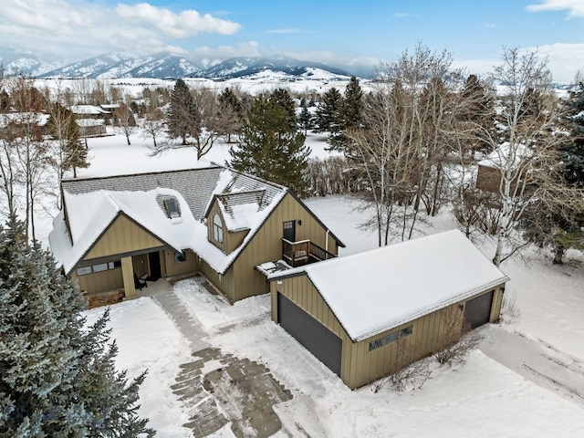 9 Park Plaza Rd, Bozeman, MT 59715 - snowy aerial view with a mountain view