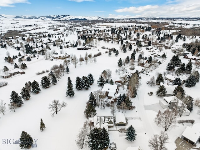 9 Park Plaza Rd, Bozeman, MT 59715 - snowy aerial view with a mountain view