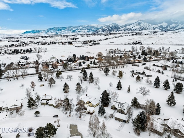 9 Park Plaza Rd, Bozeman, MT 59715 - snowy aerial view with a mountain view