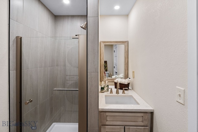 9 Park Plaza Rd, Bozeman, MT 59715 - bathroom featuring vanity and a shower stall