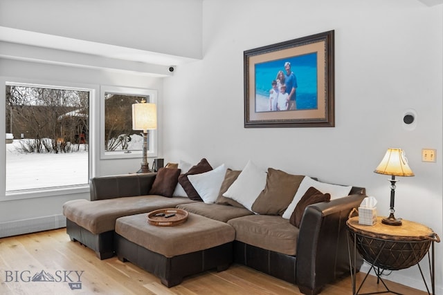 9 Park Plaza Rd, Bozeman, MT 59715 - living room with baseboards and wood finished floors