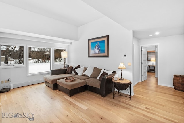 9 Park Plaza Rd, Bozeman, MT 59715 - living area featuring light wood finished floors, baseboards, and recessed lighting