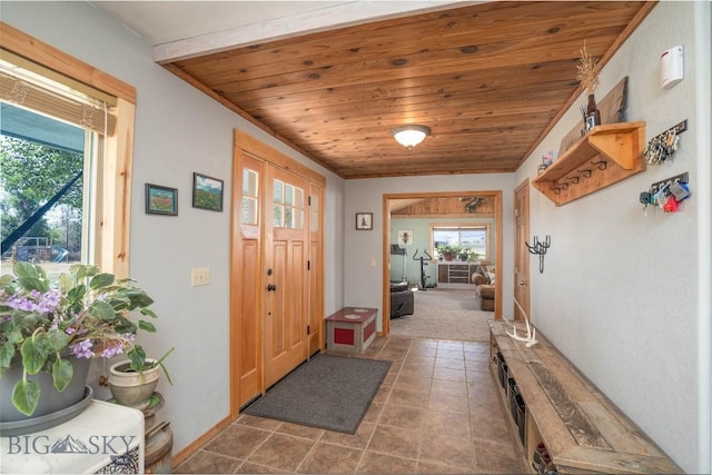 7 Hardy, Ennis, MT 59729 - foyer with wooden ceiling and baseboards