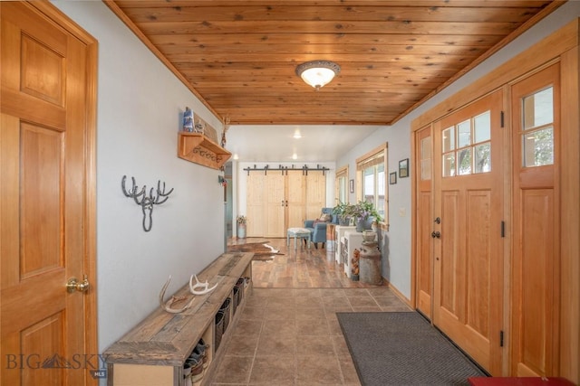 7 Hardy, Ennis, MT 59729 - entrance foyer featuring wood ceiling and tile patterned flooring