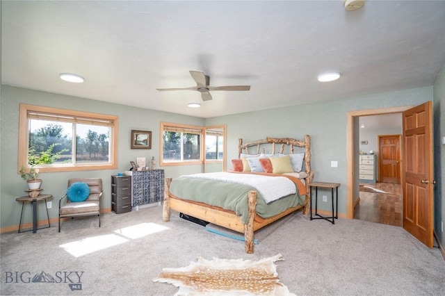 7 Hardy, Ennis, MT 59729 - carpeted bedroom featuring baseboards and ceiling fan