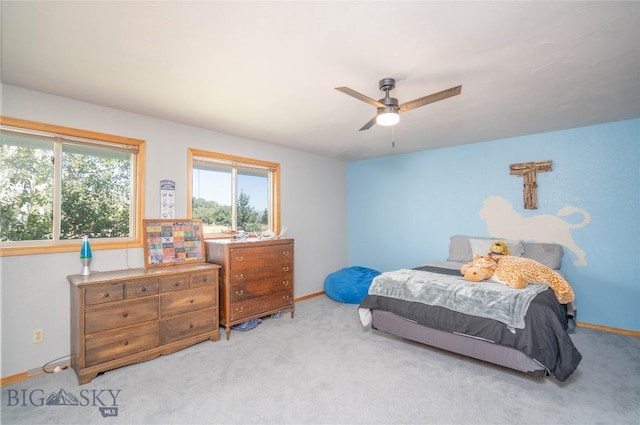 7 Hardy, Ennis, MT 59729 - carpeted bedroom featuring baseboards and ceiling fan