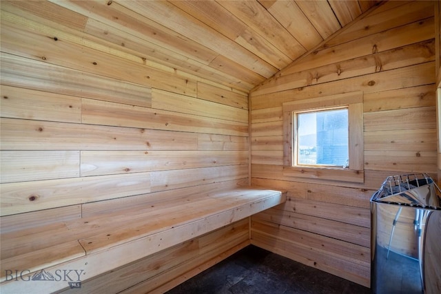 7 Hardy, Ennis, MT 59729 - sauna featuring wooden ceiling and wooden walls