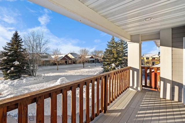3911 Bosal St, Bozeman, MT 59718 - snow covered deck with a residential view
