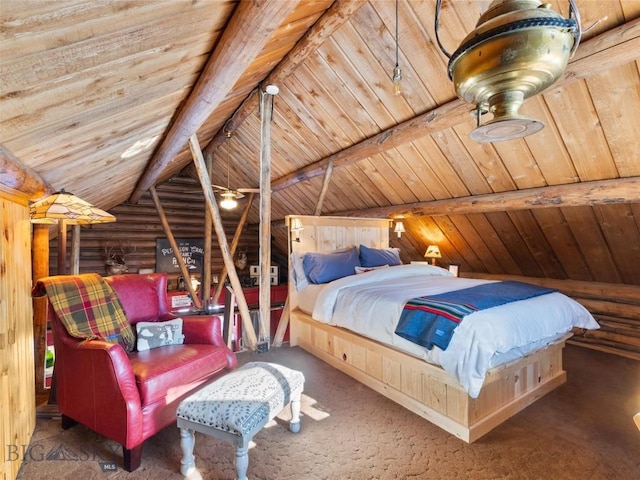 107 Dry Creek Trl, Ennis, MT 59729 - bedroom with wood ceiling