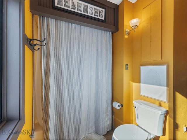 107 Dry Creek Trl, Ennis, MT 59729 - bathroom with toilet and a shower with curtain