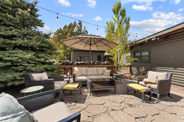 107 Dry Creek Trl, Ennis, MT 59729 - view of patio / terrace featuring outdoor lounge area