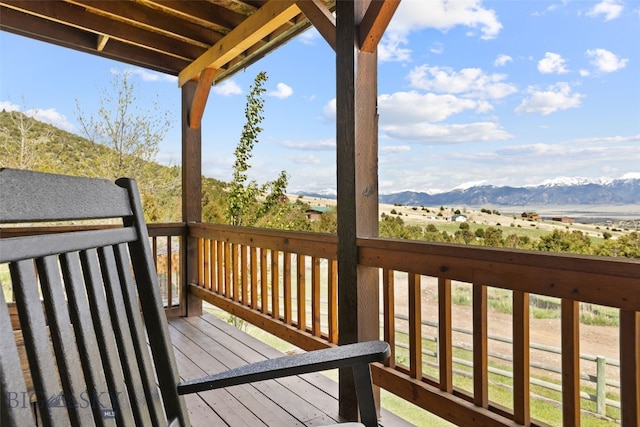 107 Dry Creek Trl, Ennis, MT 59729 - wooden deck with a mountain view