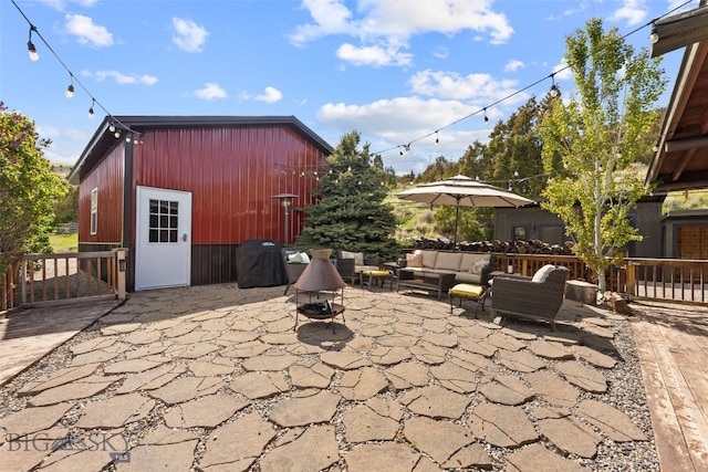 107 Dry Creek Trl, Ennis, MT 59729 - view of patio / terrace featuring an outdoor living space