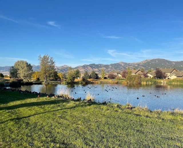 property view of water with a mountain view