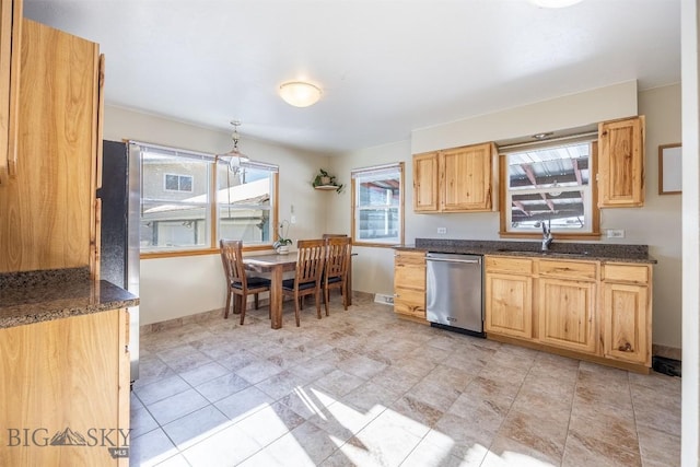 kitchen featuring sink and dishwasher