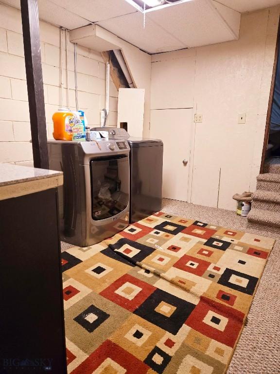 laundry room with washer and dryer