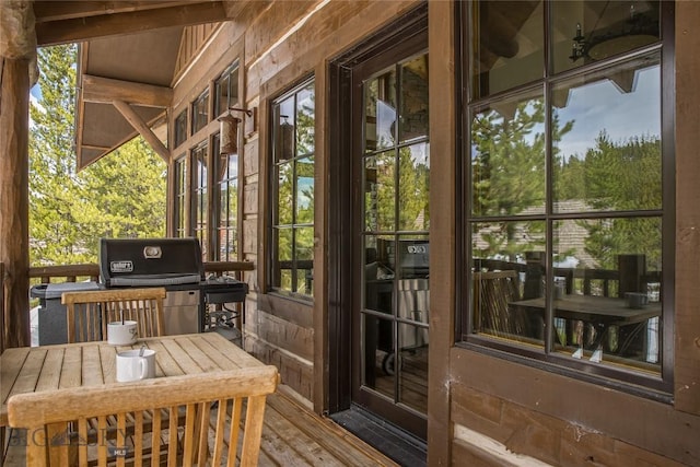 sunroom with plenty of natural light