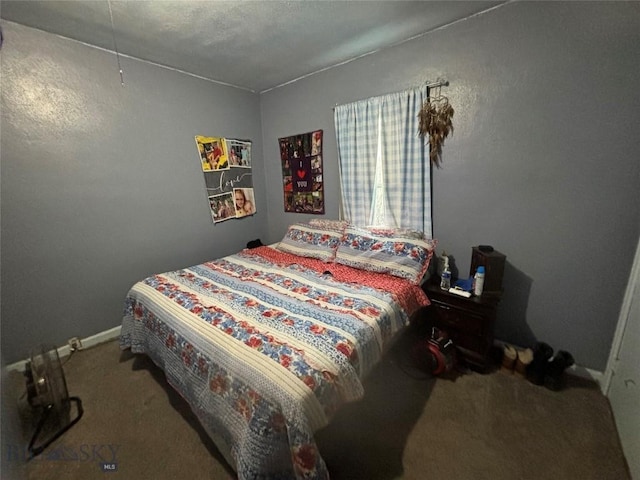 bedroom with carpet floors