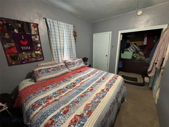 bedroom with carpet