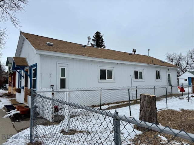 view of snowy exterior