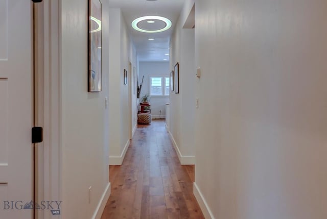 hallway featuring light hardwood / wood-style floors