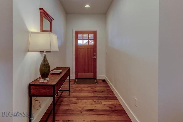 entryway featuring hardwood / wood-style floors