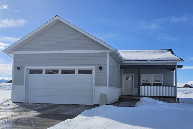 ranch-style home with a garage