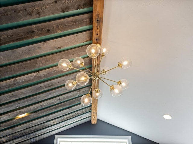 interior details with beam ceiling